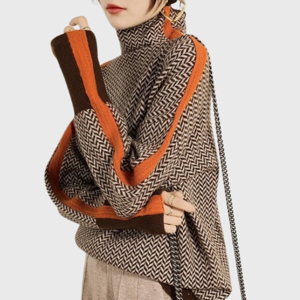 Oliwia - Sweter z wysokim kołnierzem