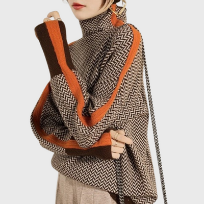 Oliwia - Sweter z wysokim kołnierzem