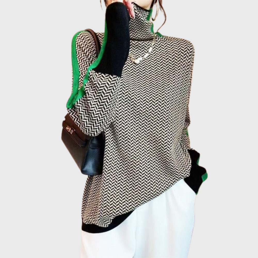 Oliwia - Sweter z wysokim kołnierzem